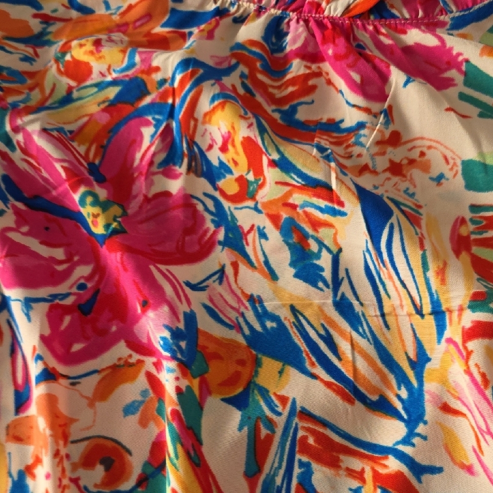 NWOT Boutique XL Floral Sleeveless Top - Multicolor - Picture 5 of 7